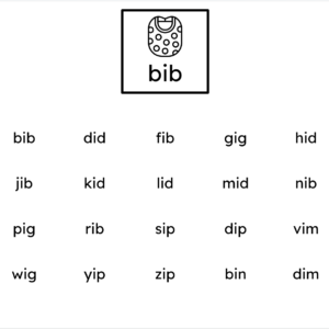 Orton-Gillingham Printable Phonics Lesson: CVC short /i/ Words